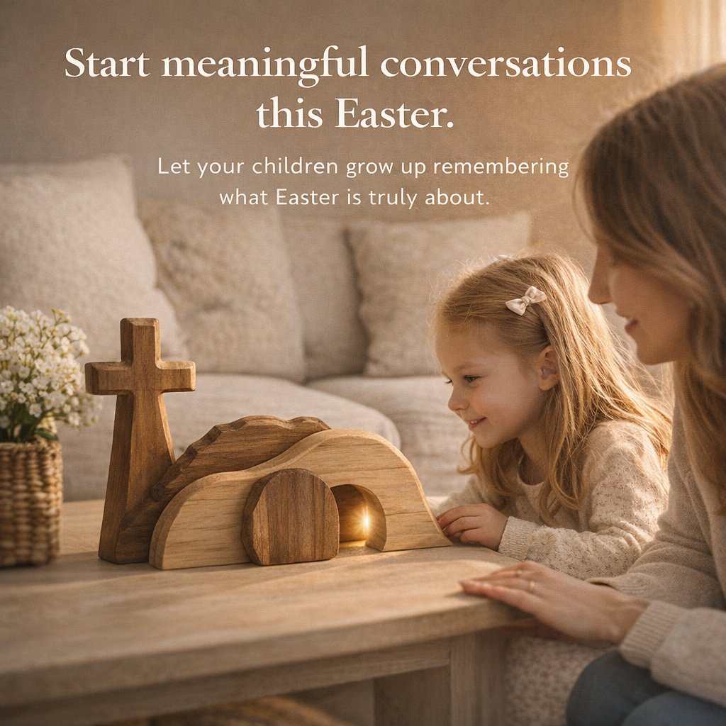 🔥Last Day 49% OFF - The Wooden Resurrection Cross & Empty Tomb That Reminds Your Family What Easter Is Really About